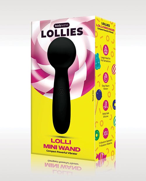 XGen Bodywand Lolli Mini Wand Vibrator - Black | Shop Lowest Prices at Funlove.com