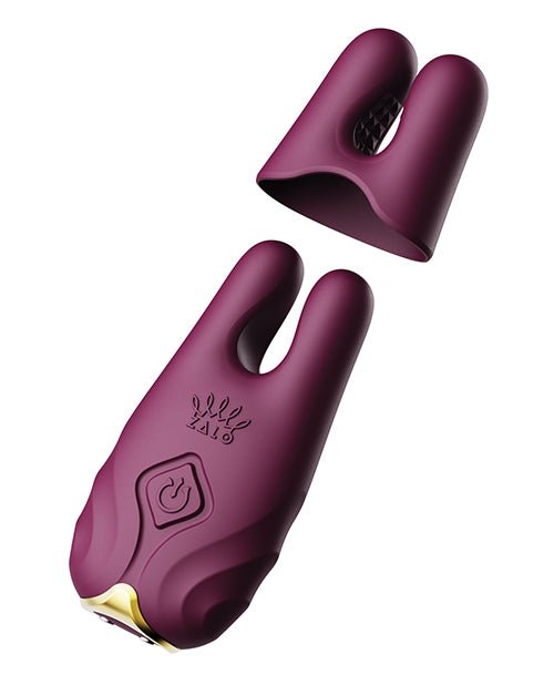 Zalo Nave Vibrating Nipple Clamps - Velvet Purple | Shop Lowest Prices at Funlove.com