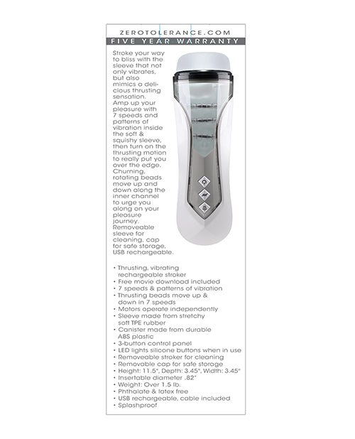 Zero Tolerance Stroking Buddy - White | Shop Lowest Prices at Funlove.com