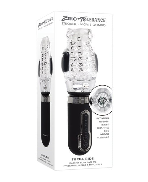 Zero Tolerance Thrill Ride Rechargeable Stroker - Black/Clear | Shop Lowest Prices at Funlove.com