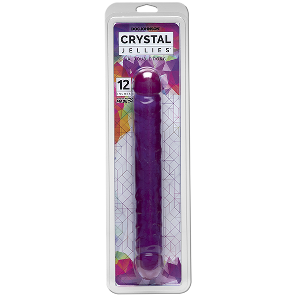 Crystal Jellies 12" Jr. Double Dong | Purple 