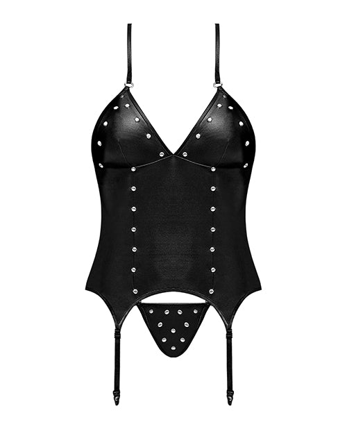 Lust Madame Corset W/metal Garters & G-string