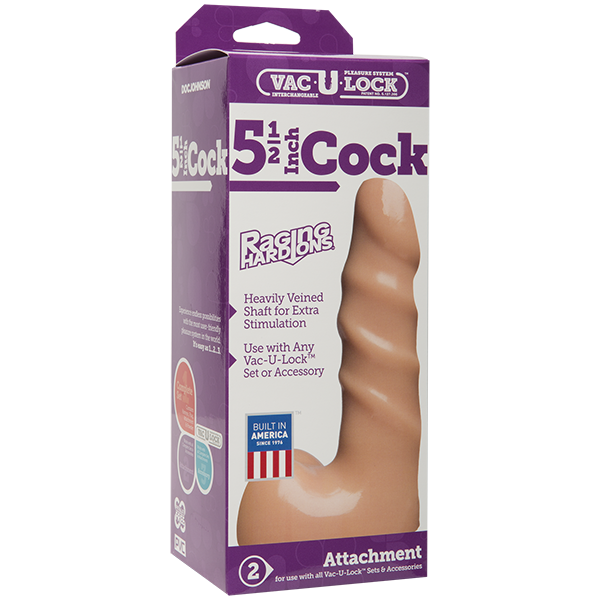 Vac-u-lock 5.5" Raging Hard On Realistic Cock - Flesh