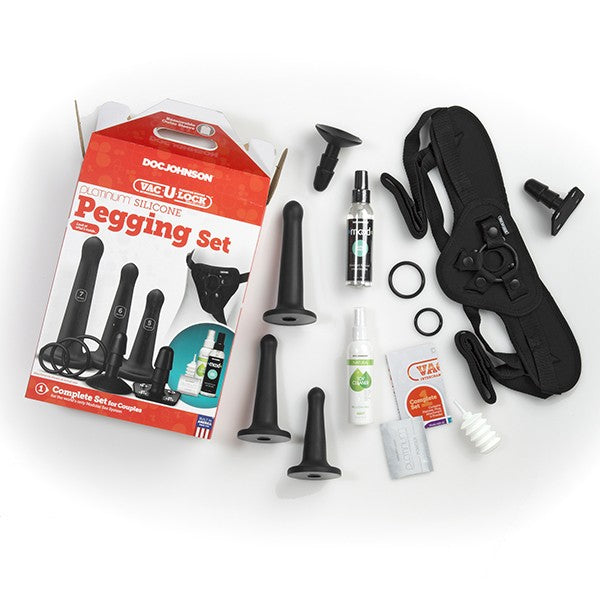 Vac-u-lock Silicone Pegging Set - Black