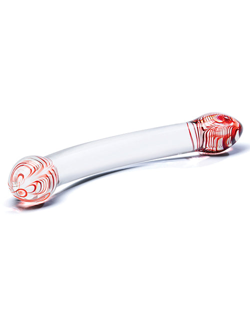 Glas Red Head Double 9"  Glass Dildo