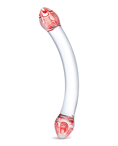 Glas Red Head Double 9"  Glass Dildo