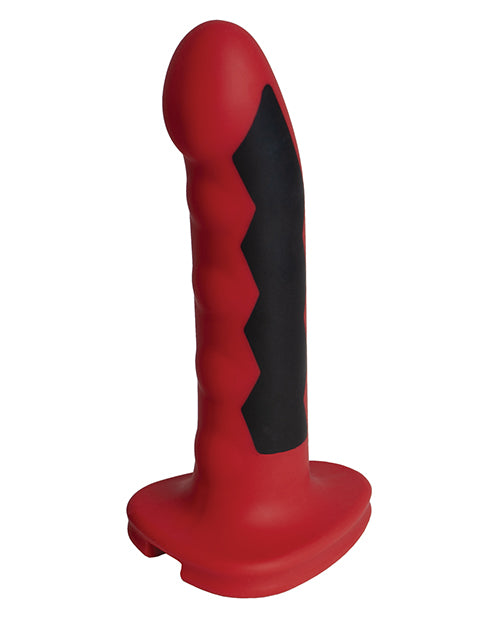 Adult BDSM Toys - Electrastim Silicone Fusion Komodo Dildo - Red/black