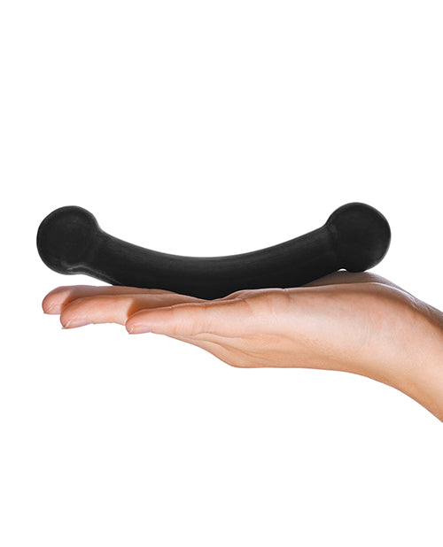 Glas Double Bull Glass Dildo 5.5" - Black