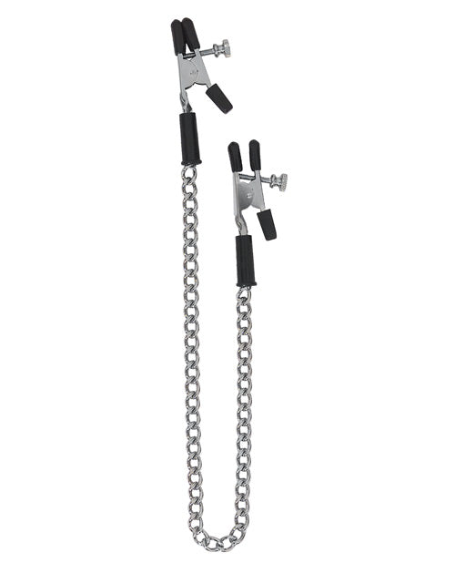 Spartacus Adjustable Alligator Nipple Clamps W/link Chain