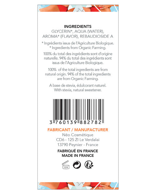 Exsens Of Paris Organic Massage Oil - 50 Ml | White Peach
