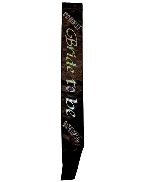 Bachelorette Bride To Be Non Flashing Sash | Black 