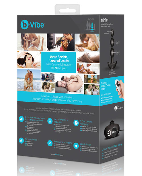 b-Vibe Remote Triplet Anal Beads