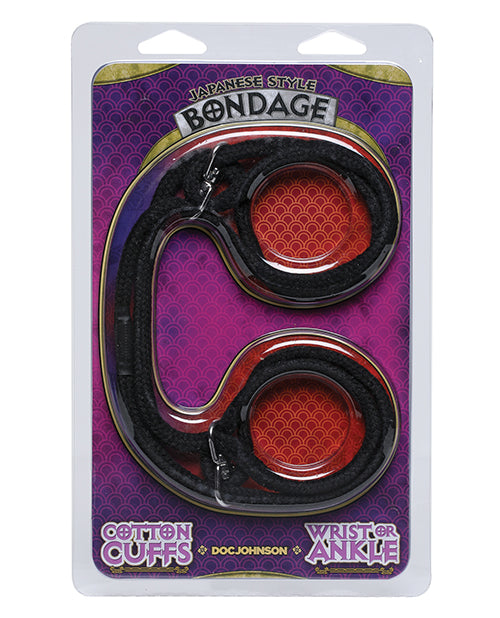 Japanese Style Bondage Wrist Or Ankle Cotton Rope | Black 