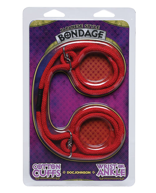 Japanese Style Bondage Wrist Or Ankle Cotton Rope | Red 