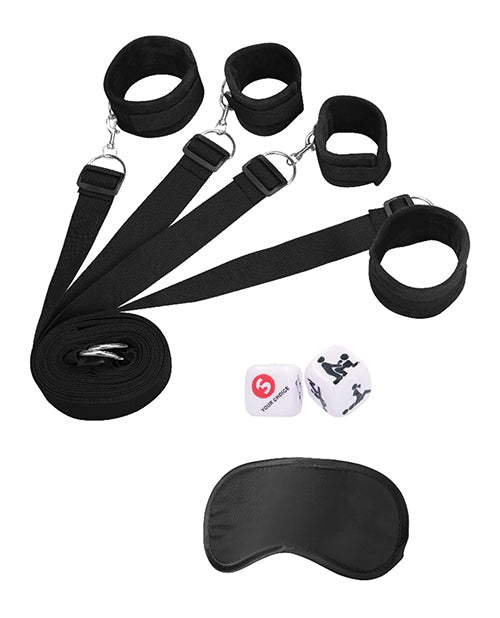 Shots Ouch Under The Bed Bindings Restraint System - Black