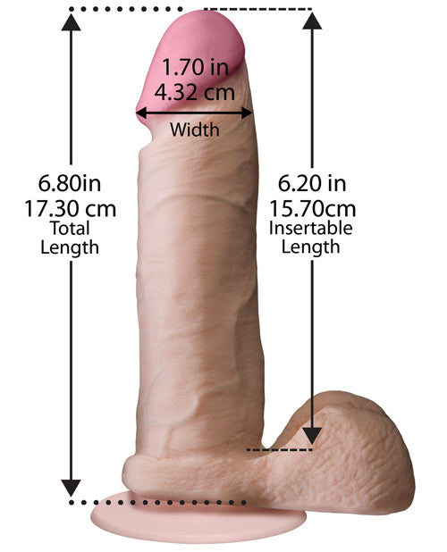 Realistic Ultraskyn Cock W/balls | White 6"