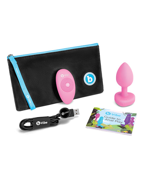 b-Vibe Vibrating Heart anal plug - Pink