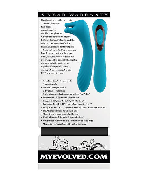 Evolved Heads Or Tails - Teal