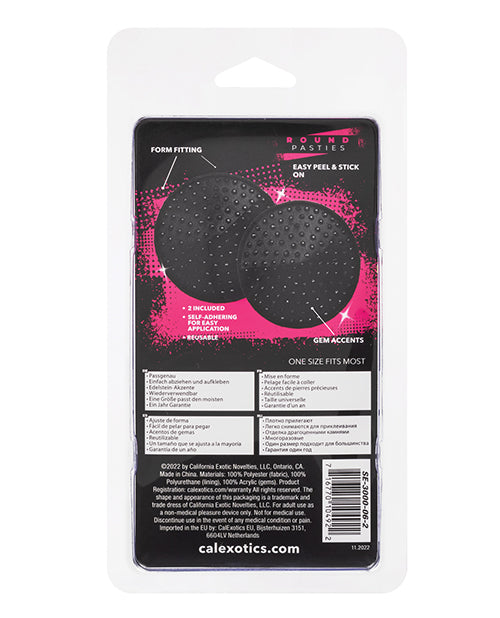 Radiance Round Pasties - Black O/s