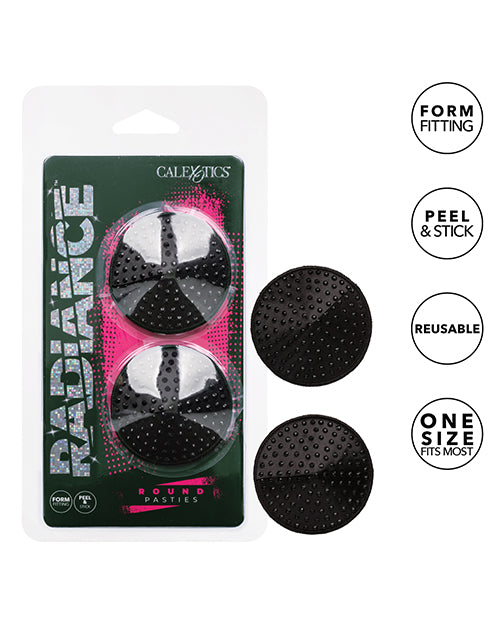 Radiance Round Pasties - Black O/s