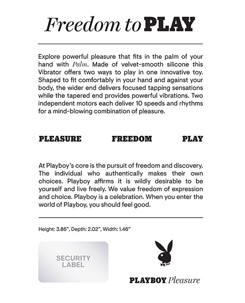 Playboy Pleasure Palm Vibrator - Pink