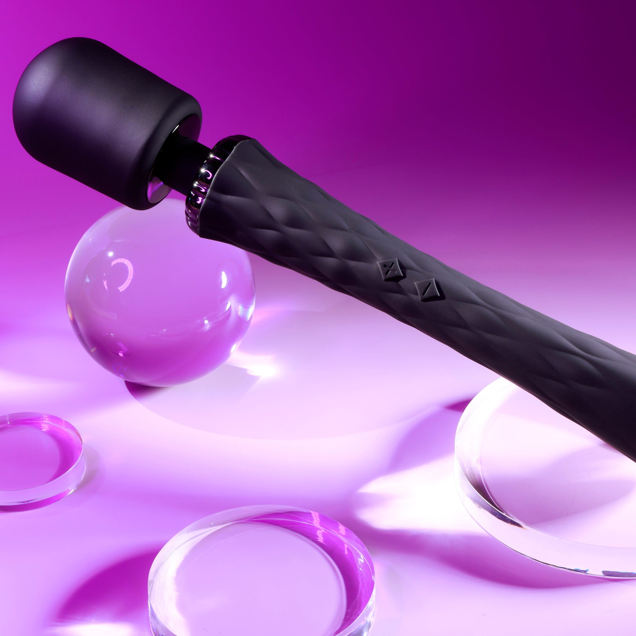 Playboy Pleasure Royal Wand Vibrator - Black