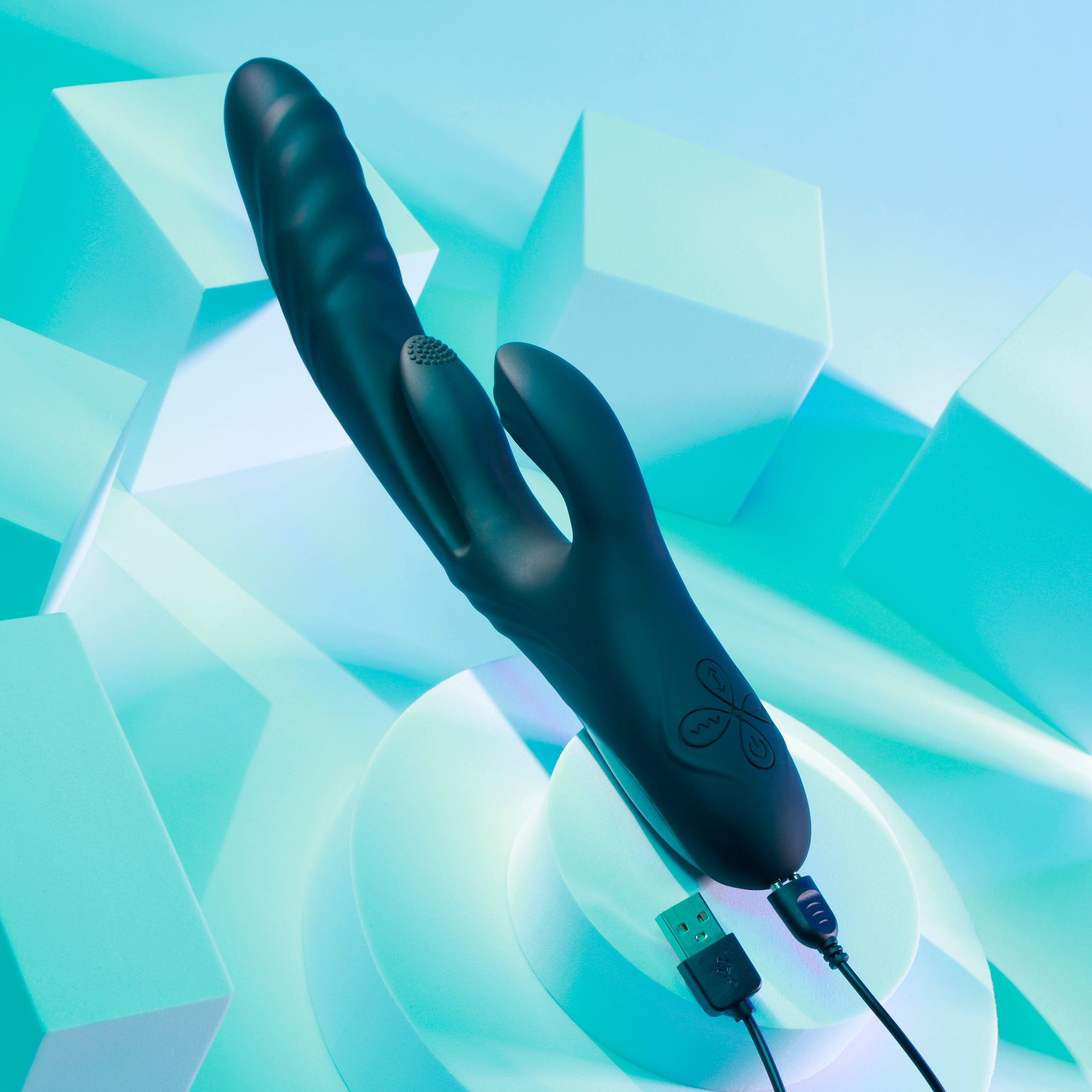 Playboy Pleasure Rapid Rabbit Vibrator - Black