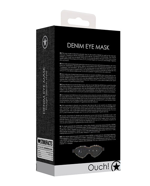 Shots Denim Eye Mask | Black