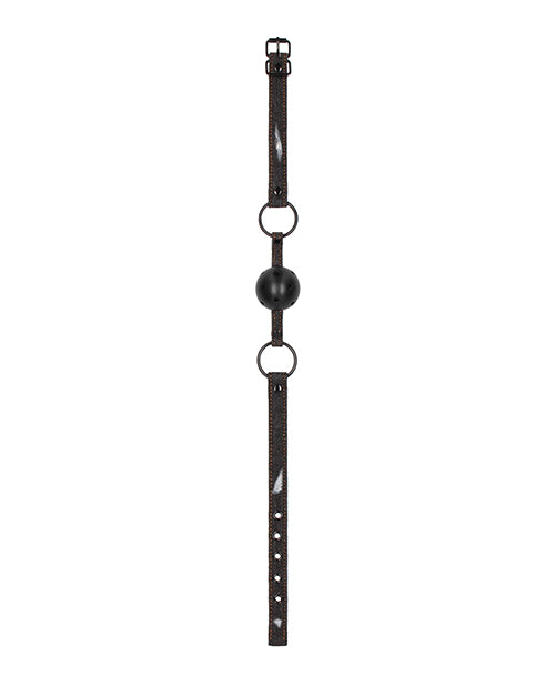 Shots Ouch Breathable Ball Gag W/denim Straps | Black