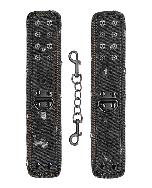 Shots Ouch Demin Handcuffs | Black 