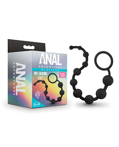 Blush Anal Adventures Platinum Silicone 10 Anal  Beads