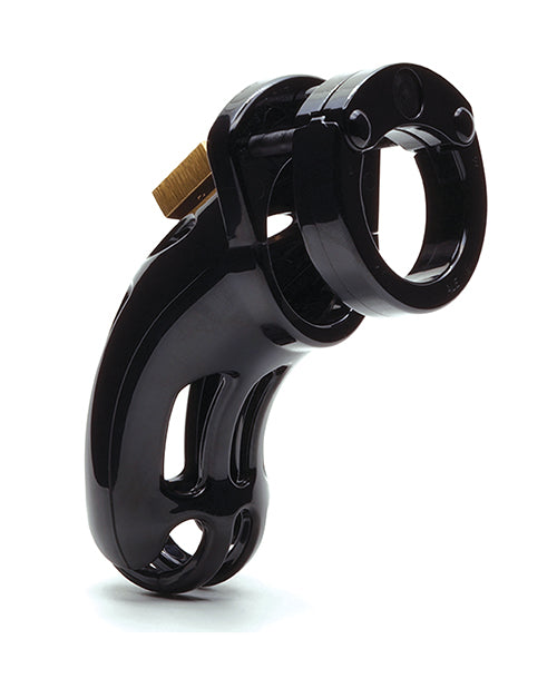 Cb-6000 3 3/4" Curved Cock Cage & Lock Set  - Black