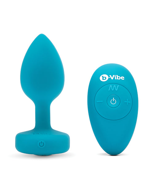 b-Vibe Vibrating Jewel anal plug - Aquamarine