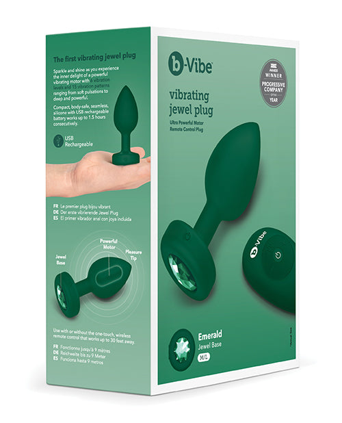 b-Vibe Vibrating Jewel anal plug - Emerald
