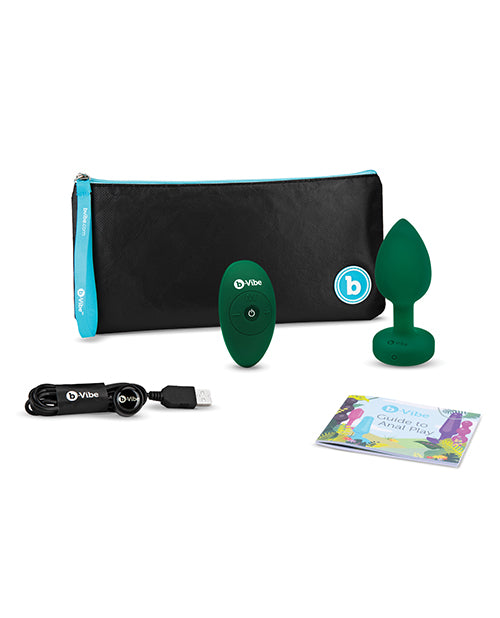 b-Vibe Vibrating Jewel anal plug - Emerald