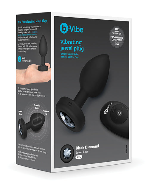 b-Vibe Vibrating Jewel anal plug - Black