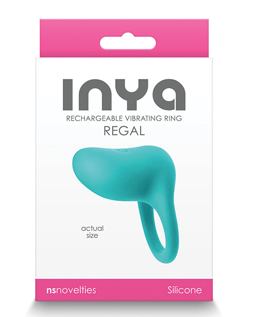 Inya Regal Rechargeable Vibrating Ring - Teal