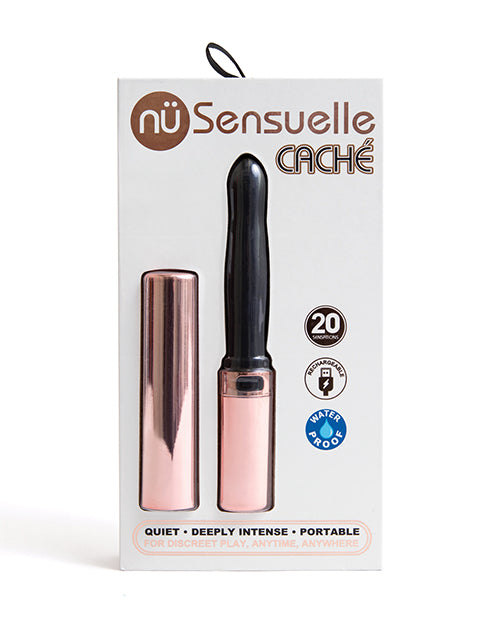 Discreet rechargeable lipstick-shaped vibrator