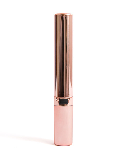 Cache lipstick vibrator with smooth silicone tip