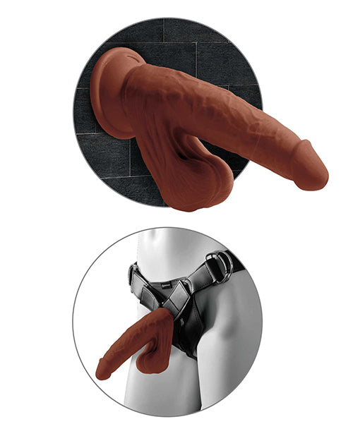 King Cock Plus 8" Triple Density Cock W/swinging Balls