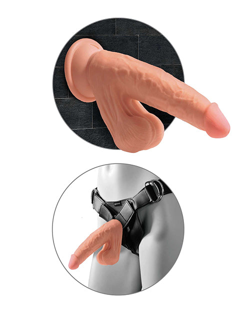 King Cock Plus 7" Triple Density Cock W/swinging Balls