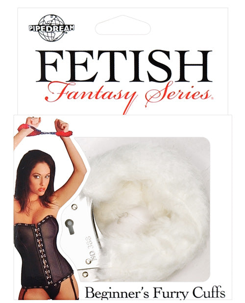 Fetish Fantasy Series Beginners Furry Cuffs | White