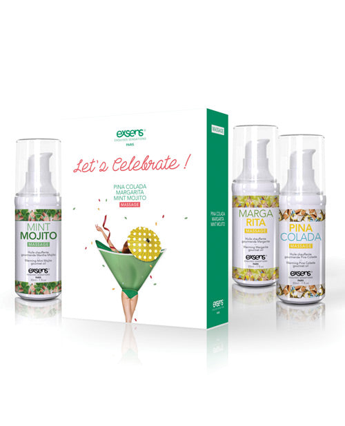 Exsens Of Paris Let's Massage Oil Set | Lets Celebrate Set
