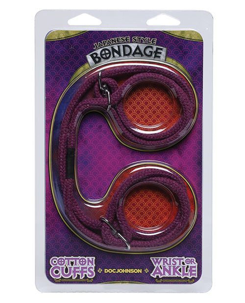 Japanese Style Bondage Wrist Or Ankle Cotton Rope | Purple 