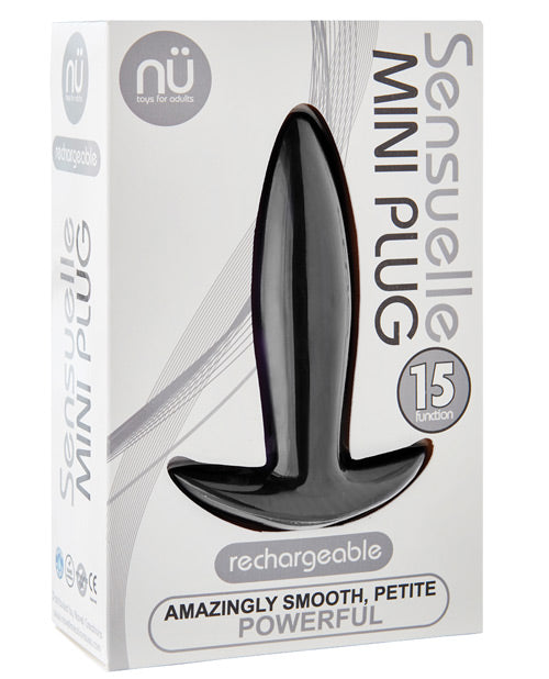 Compact rechargeable butt plug made of smooth silicone.