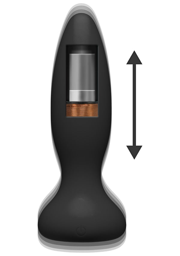 A Play Thrust Adventurous Rechargeable Silicone Anal Plug W/remote | Black