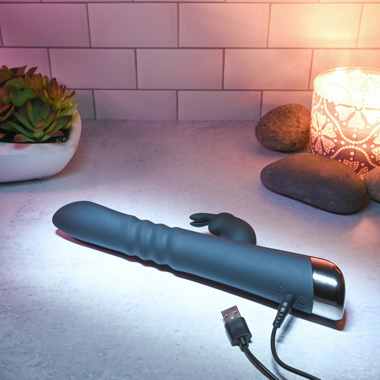 Evolved Rapid Rabbit Thrusting Dual Vibe - Black