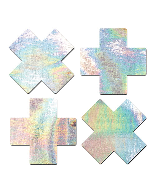 Pastease Holographic Plus X - Silver O/s Pack Of 2 Pair