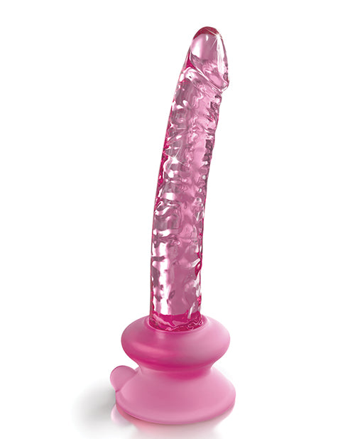 Icicles No. 86 Hand Blown Glass Massager W/suction Cup - Pink