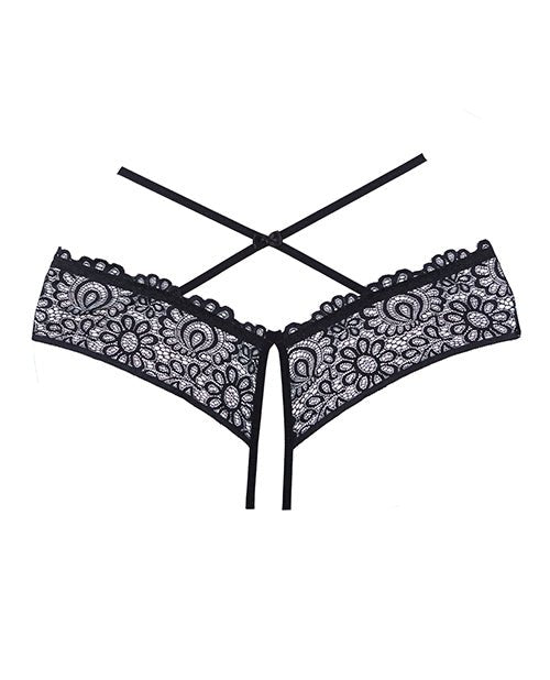 Adore Crayzee Open Panty W/criss Cross Waist Straps & Lace | Shop Lowest Prices at Funlove.com